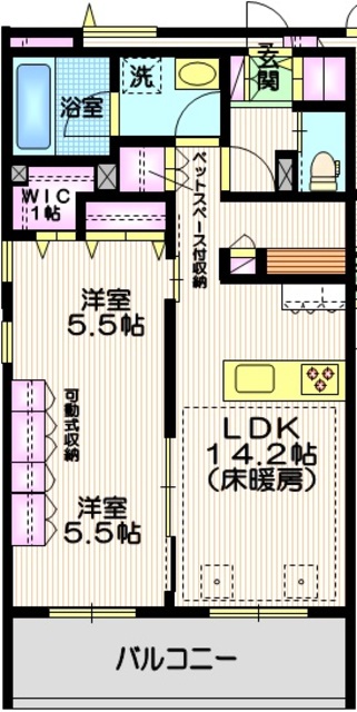 【大田区久が原のマンションの間取り】