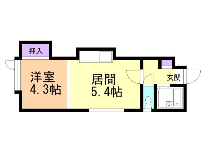 札幌市白石区菊水二条のアパートの間取り