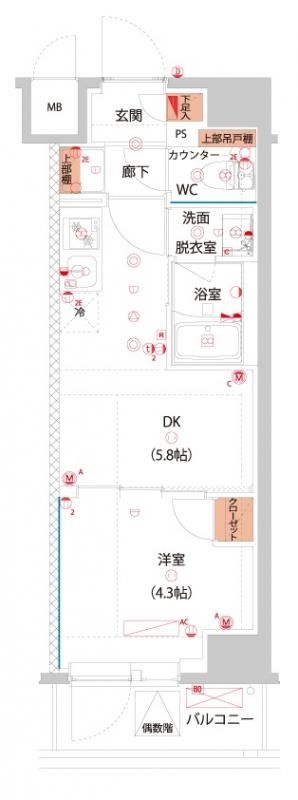 ハーモニーレジデンス東京サウス大塚の間取り