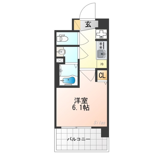 京都市南区上鳥羽勧進橋町のマンションの間取り