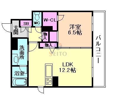 豊中市曽根西町のマンションの間取り