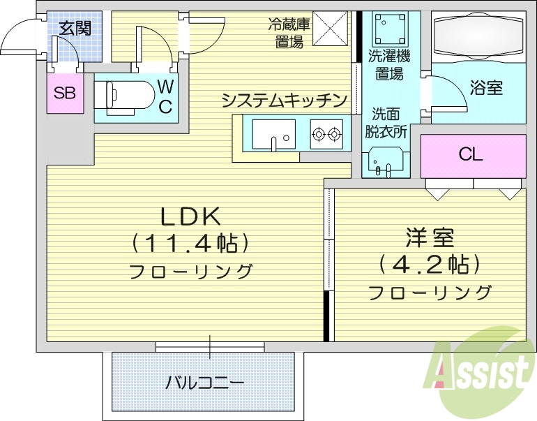 (仮称)本通15丁目南MSの間取り