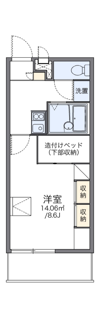 泉佐野市市場西のマンションの間取り