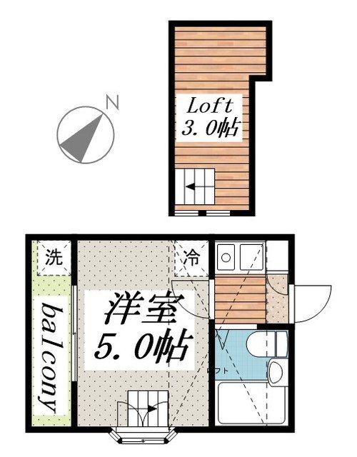 清瀬市松山のアパートの間取り