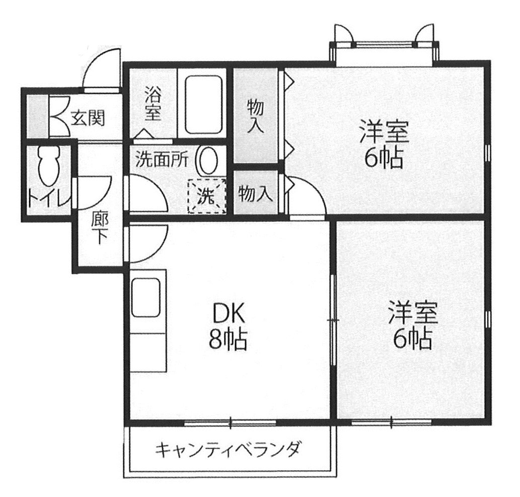 鎌倉市坂ノ下のマンションの間取り