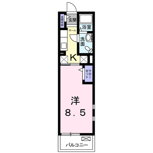 クレアール野瀬Ｂの間取り