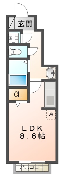 神戸市西区伊川谷町潤和のアパートの間取り