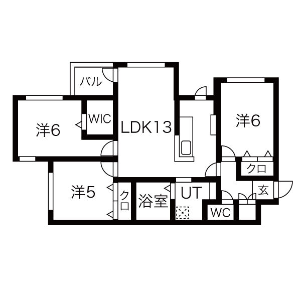 札幌市中央区大通西のマンションの間取り