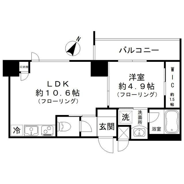 【目黒区平町のマンションの間取り】