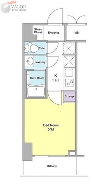 川崎市川崎区堀之内町のマンションの間取り