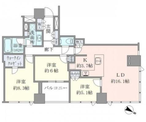 シティタワー有明の間取り