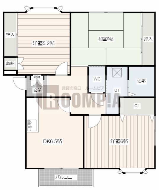 レヴンワースD棟の間取り