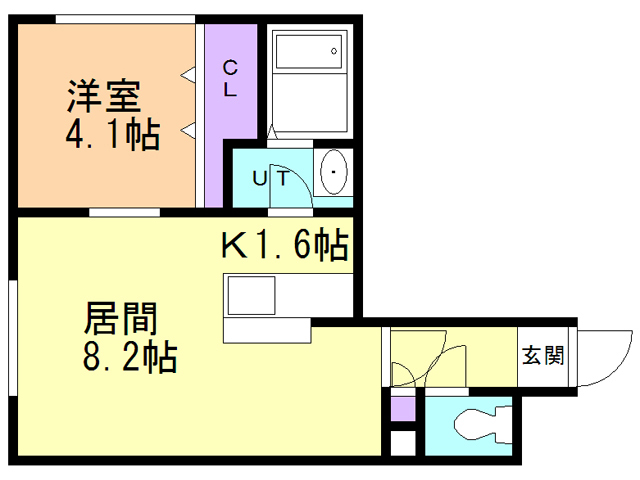 【札幌市厚別区厚別南のマンションの間取り】