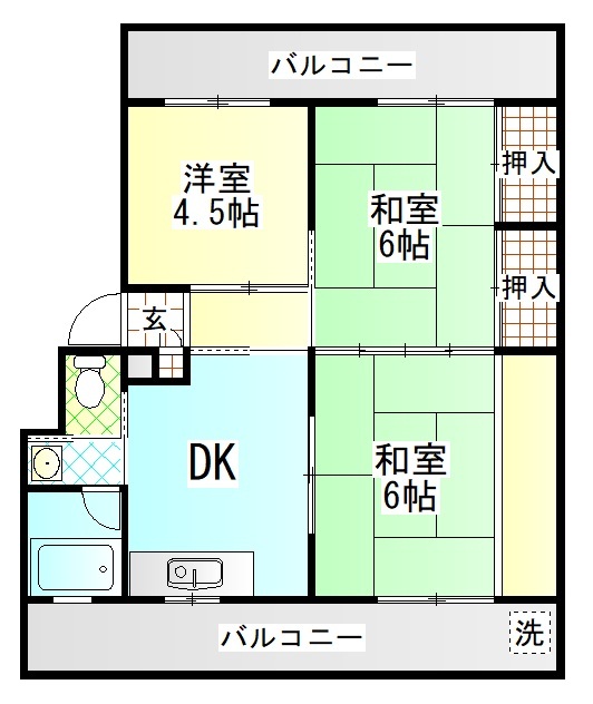 ミヤザキ第２マンションの間取り