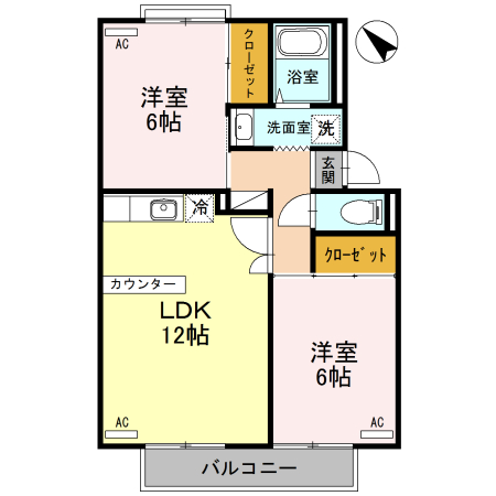 サン・シャレー山室の間取り