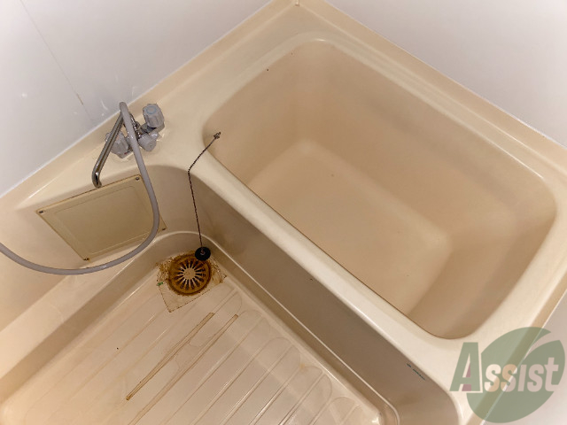 バス・シャワールーム　バスルームは狭すぎず、シャワーも浴びやすそうです。