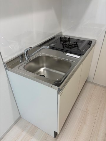 キッチン　コンパクトですが2口コンロで料理もバッチリ