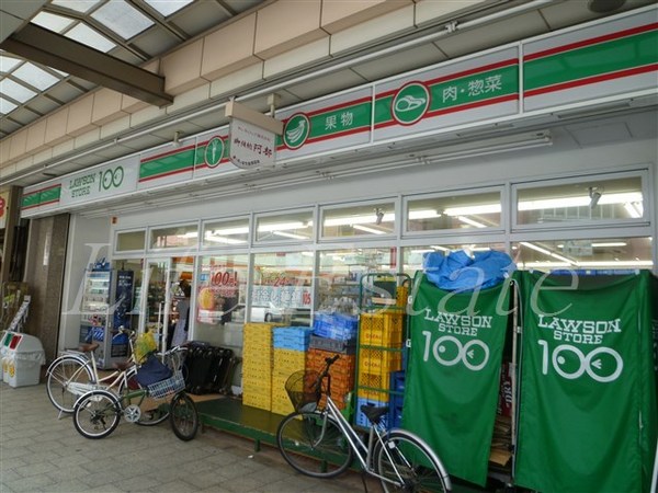 コンビニ　ローソンストア100松屋町住吉店（コンビニ）まで216m