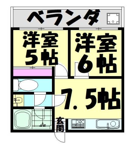 共立戎マンションの間取り写真
