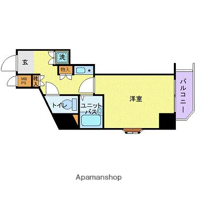 都営新宿線 曙橋駅 徒歩8分 13階建 築26年の間取り写真