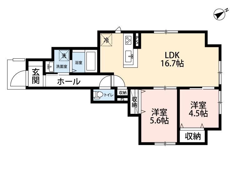地下鉄七隈線 薬院大通駅 徒歩9分 3階建 築5年の間取り写真