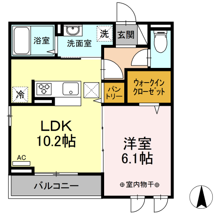 アラモード郡山の間取り写真