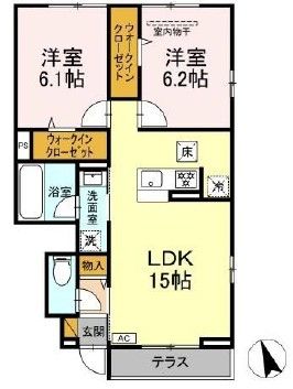 フルールAの間取り写真