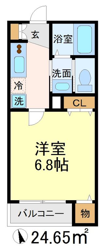 小田急線 祖師ケ谷大蔵駅 徒歩7分 3階建 築15年の間取り写真