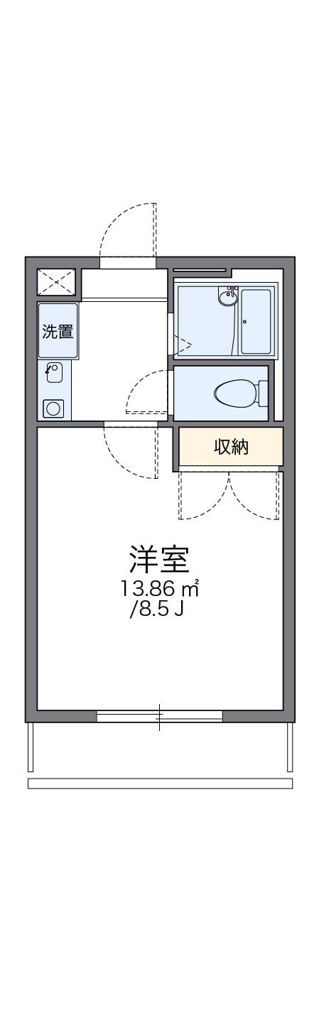 ＪＲ中央線 甲府駅 バス乗車時間：8分 最寄りバス停で下車 徒歩7分 2階建 築30年の間取り写真