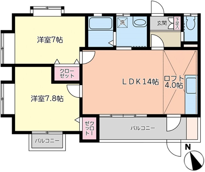 YMコーポIIの間取り