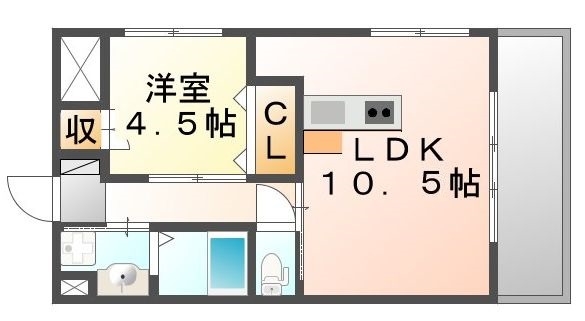 ＪＲ山陽本線 福山駅 徒歩5分 14階建 築17年の間取り写真