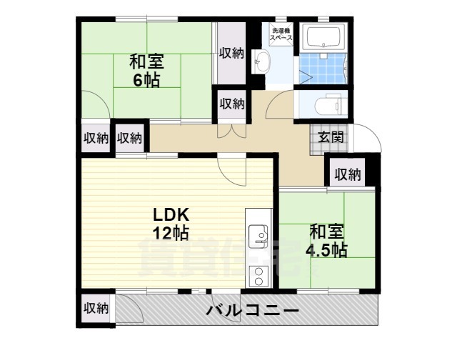 香芝市上中のマンションの間取り