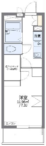 レオパレスグランコート瀬戸の間取り