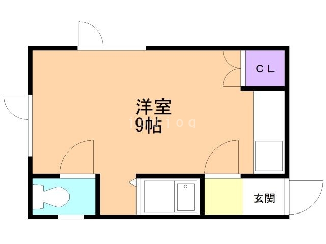 北斗市七重浜のマンションの間取り