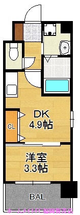 福岡市西区周船寺のマンションの間取り