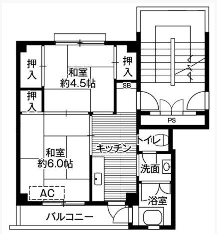 ビレッジハウス高木1号棟の間取り