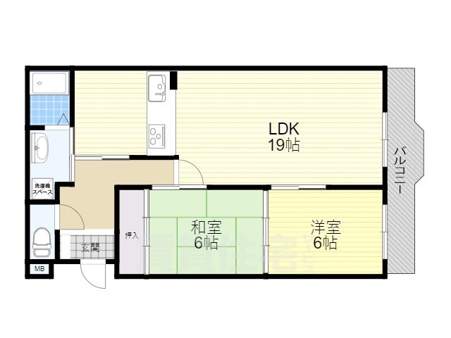 池田市井口堂のマンションの間取り