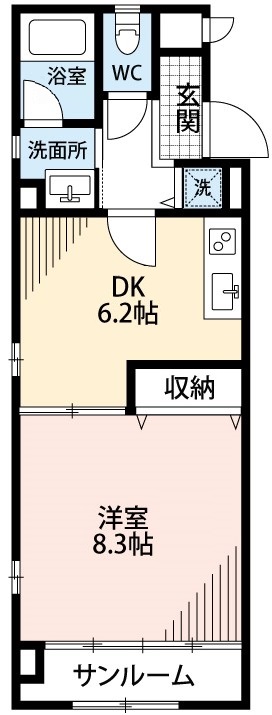 岡崎市羽根町のマンションの間取り