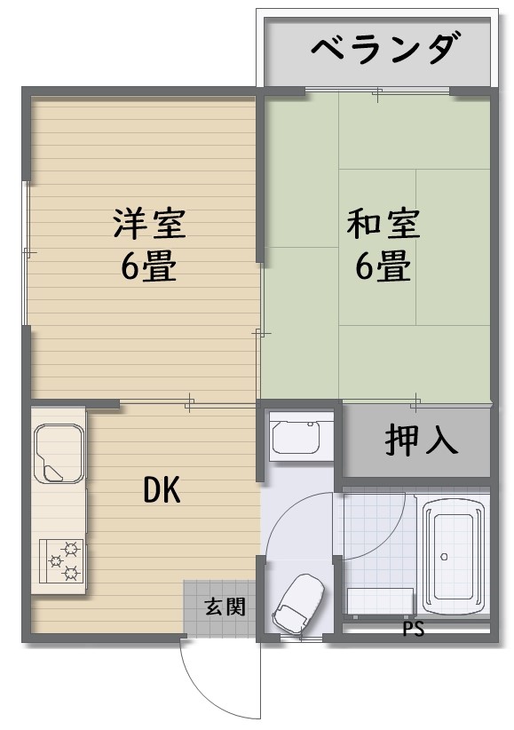 大美（だいび）マンションの間取り