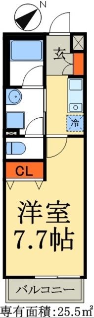 松戸市常盤平陣屋前のアパートの間取り