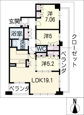 Ｌａ　Ｍａｒｓａ　八事山Iの間取り