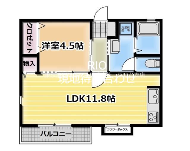 練馬区豊玉上のアパートの間取り