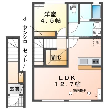 エクセル・ハイツA棟の間取り