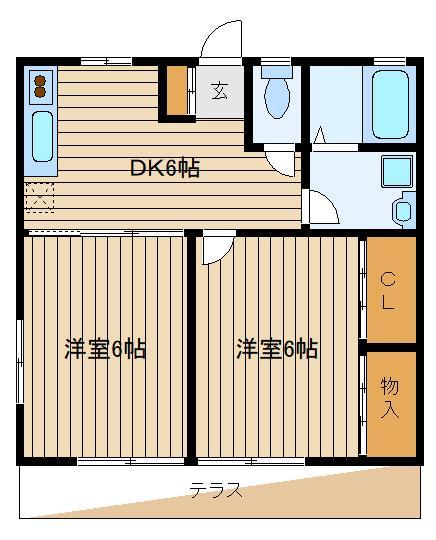 練馬区石神井台のアパートの間取り