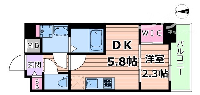 吹田市江坂町のマンションの間取り