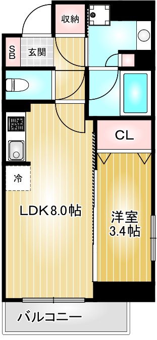 プレサンスロジェ大須白川公園の間取り