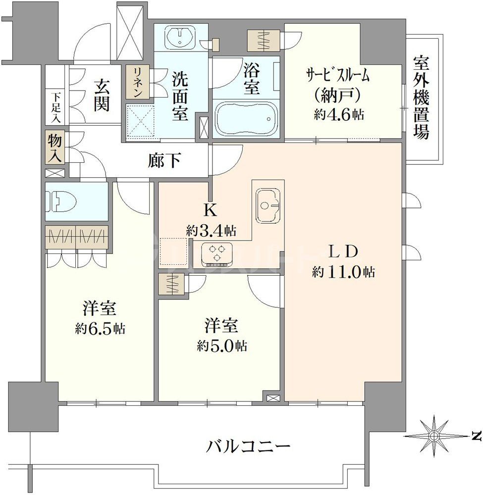 オープンレジデンシア亀有の間取り