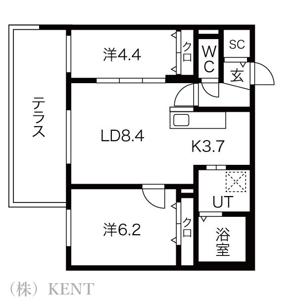 ガーディアン発寒の間取り