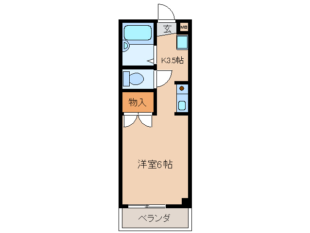 伊勢市鹿海町のアパートの間取り