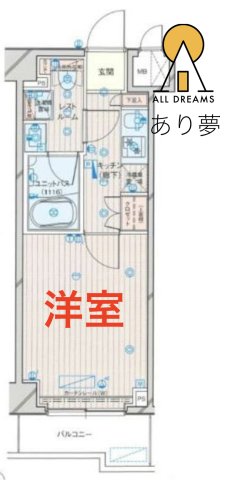 横浜市南区睦町のマンションの間取り